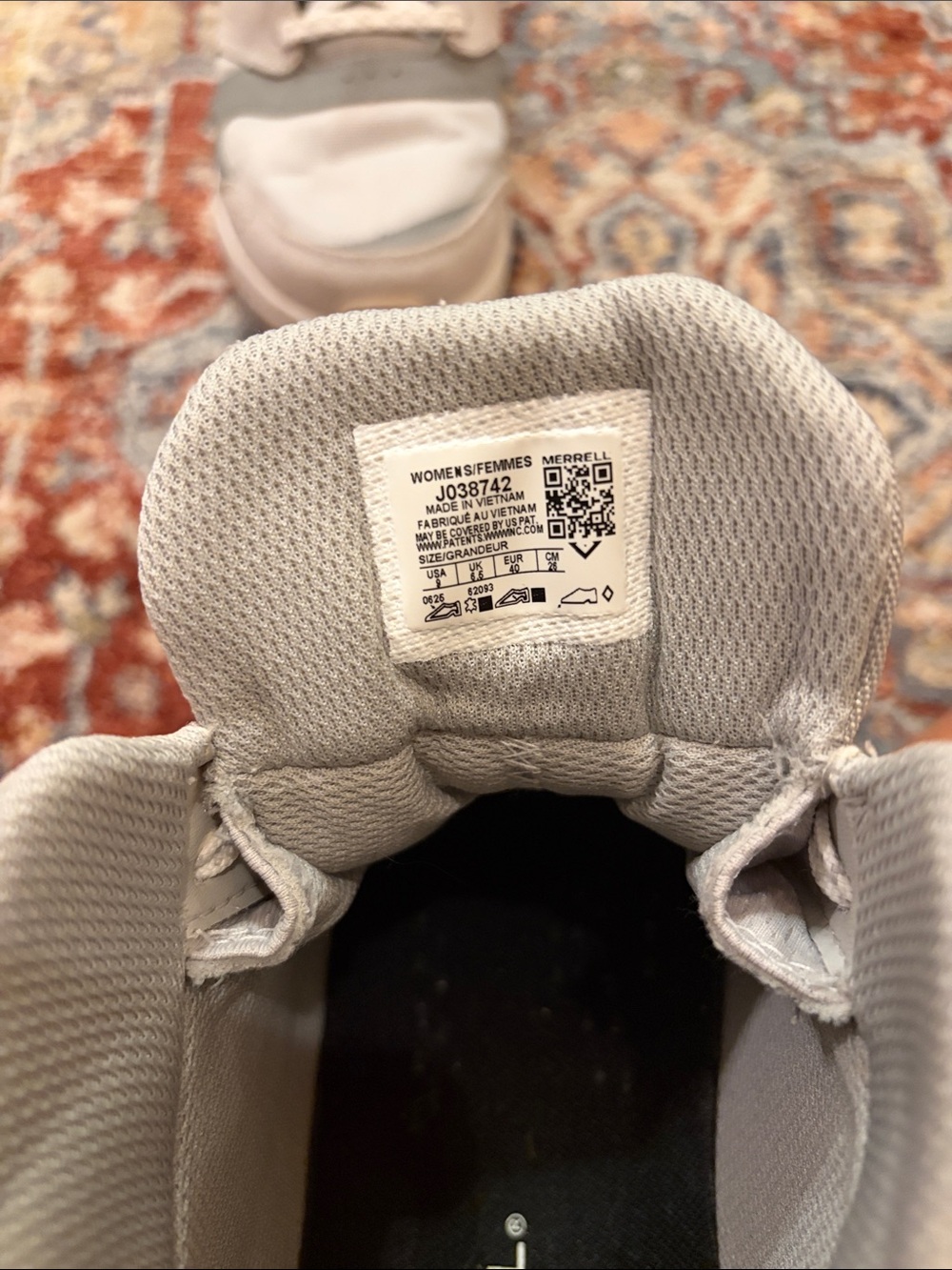 Merrell Women's Light Gray Athletic Hiking Sneakers - Picture 10 of 15